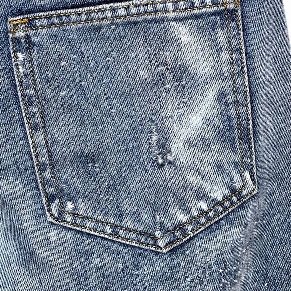 Carmar Los Angelos Boyfriend High Waisted Destroyed Distressed Crop Jeans Sz 26 - Picture 9 of 9